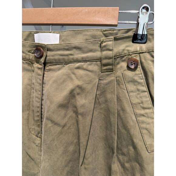 EVERY Women's Pleated Tencel + Cotton Pants Green Size‎ Small - Picture 2 of 8